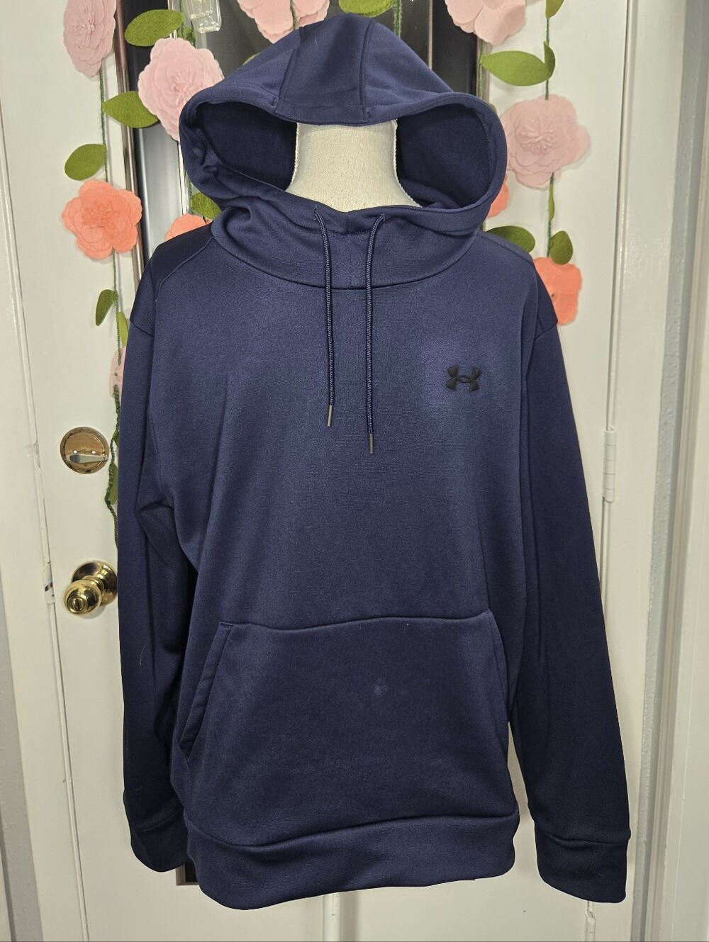 Under Armour Loose Fit Hoodie Navy Sz Large